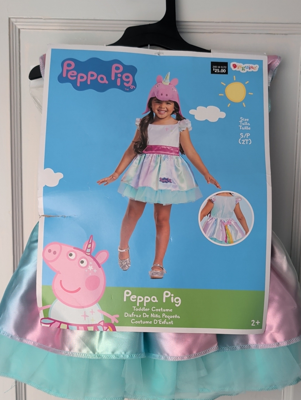 🦄 Peppa Pig Toddler Unicorn Costume - Pink, Purple, Aqua